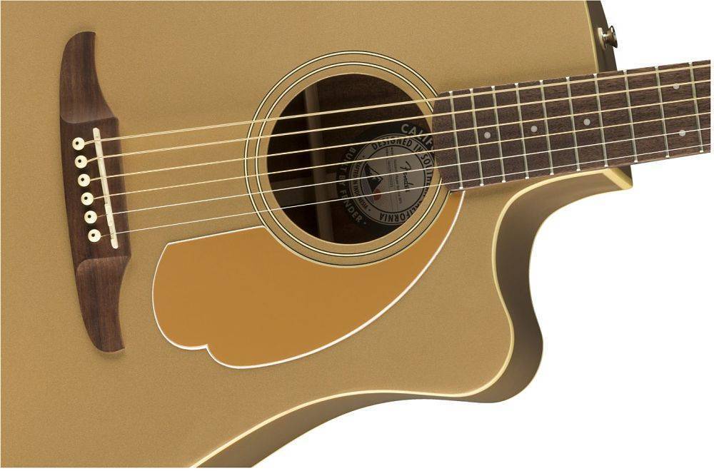 Guitarra Electro Acustica Fender Redondo Player Dorada 0970713553