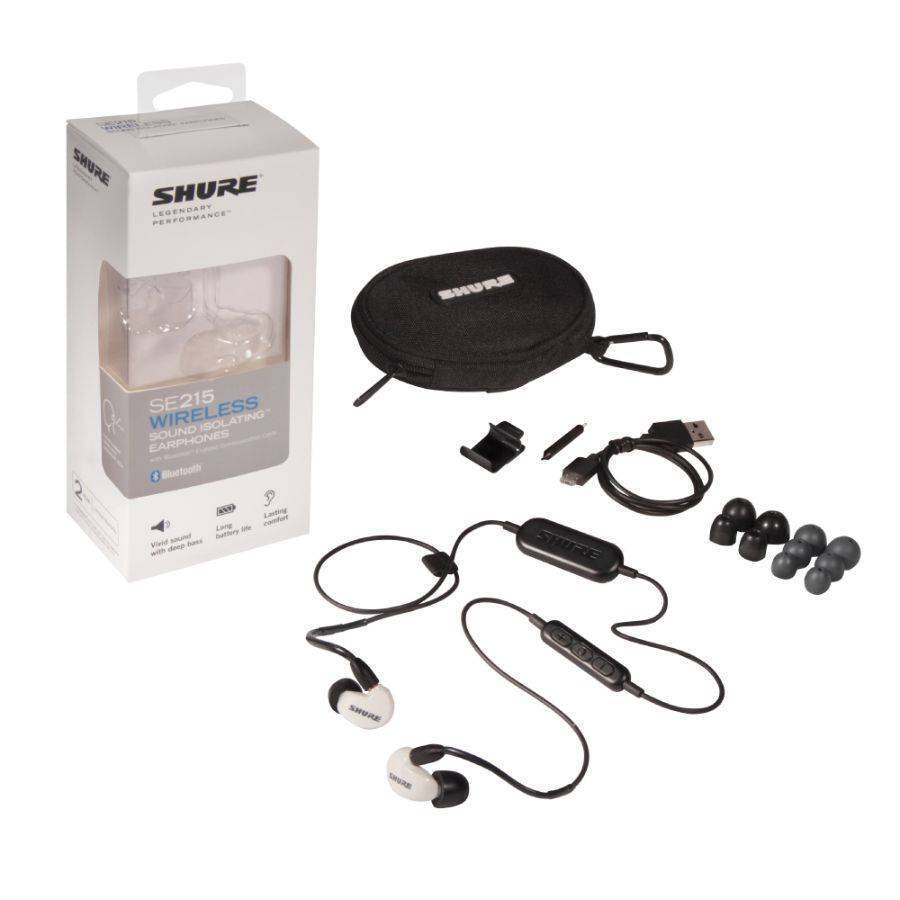 Shure SE215SPE-BT1 Audífonos In-Ear Inalambricos con Bluetooth, Color Blanco
