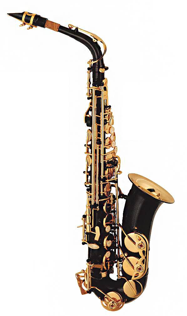 Saxofon Alto Eb Negro Pabellon-Llaves Doradas Century