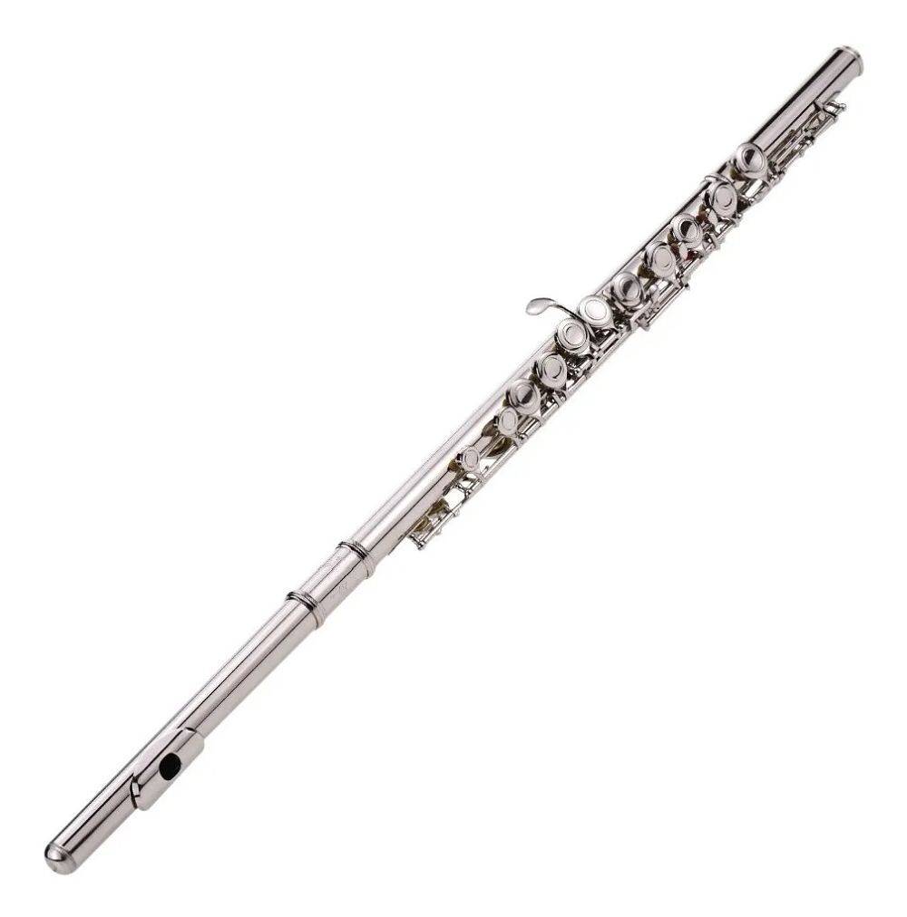 Flauta Transversal Plateada 16 Llaves Do / Llave Mi Symphonic