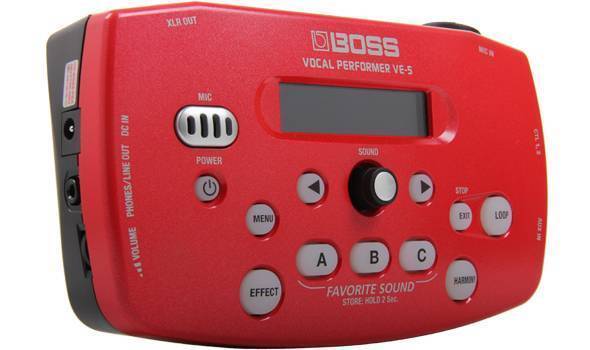 Procesador Vocal Roland  VE-5 con efectos color Rojo