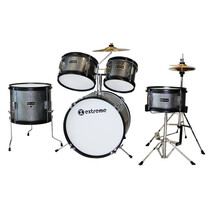 Bateria Junior Plata 5 Pzas Aro Negro Extreme