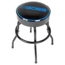 Banco Taburete c/asiento giratorio color negro - Logo Boss color azul 24" altura