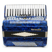 Acordeon Teclas Azul 3780 5 Registros Farinelli