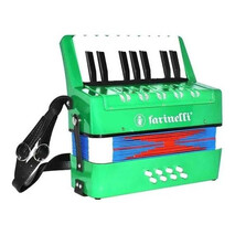 Acordeon Infantil Teclas Verde 17K8Bs Farinelli