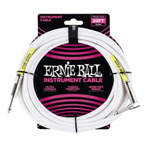 Cable Ernie Ball 6.09 Mts. Blanco (Recto/Angulado)