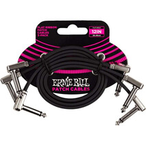 Cables Ernie Ball 30.48Cm Negro (3 Pzas)
