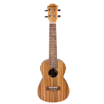 UKULELE CONCIERTO MADERA ZEBRA CON FUNDA COPACABANA