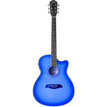 Guitarra E/Acustic Oscar Schmidt OACEF Azul Transparente