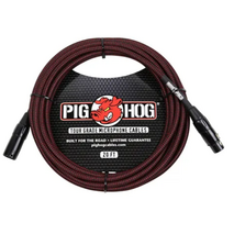 CABLE P/MICROFONO RED-BLACK 6.10CM XLR-XLR PIG HOG