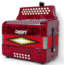 ACORDEON BOTONES FA ROJO 3012 CENTURY