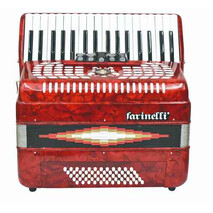 ACORDEON TECLAS ROJO 3460 5 REGISTROS FARINELLI