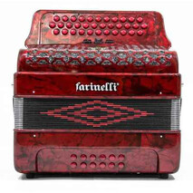 ACORDEON BOTONES FA ROJO 3412 3 REGS FARINELLI