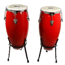 Congas LM Drums Rojas de 10"y 11" de Fibra CG-1200 10*11 RED